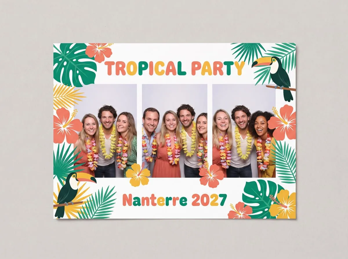 Exemple de cadre photo personnalisé pour un soirée à thème